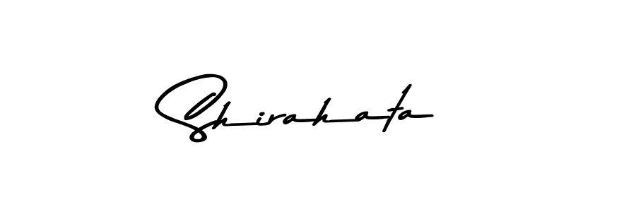 How to make Shirahata name signature. Use Asem Kandis PERSONAL USE style for creating short signs online. This is the latest handwritten sign. Shirahata signature style 9 images and pictures png