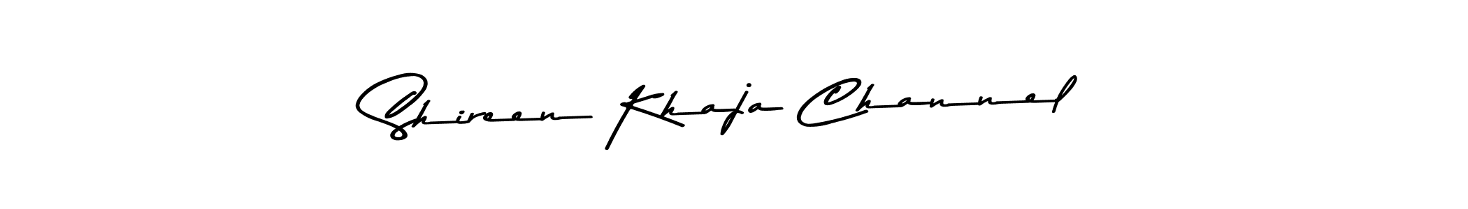 Make a beautiful signature design for name Shireen Khaja Channel. Use this online signature maker to create a handwritten signature for free. Shireen Khaja Channel signature style 9 images and pictures png