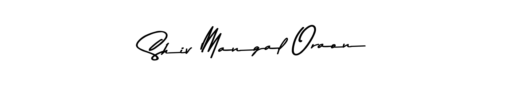 Make a beautiful signature design for name Shiv Mangal Oraon. With this signature (Asem Kandis PERSONAL USE) style, you can create a handwritten signature for free. Shiv Mangal Oraon signature style 9 images and pictures png