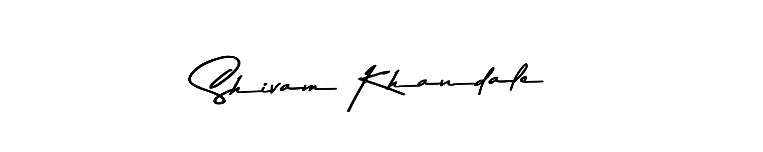 Asem Kandis PERSONAL USE is a professional signature style that is perfect for those who want to add a touch of class to their signature. It is also a great choice for those who want to make their signature more unique. Get Shivam Khandale name to fancy signature for free. Shivam Khandale signature style 9 images and pictures png