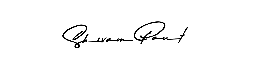 Make a beautiful signature design for name Shivam Pant. With this signature (Asem Kandis PERSONAL USE) style, you can create a handwritten signature for free. Shivam Pant signature style 9 images and pictures png