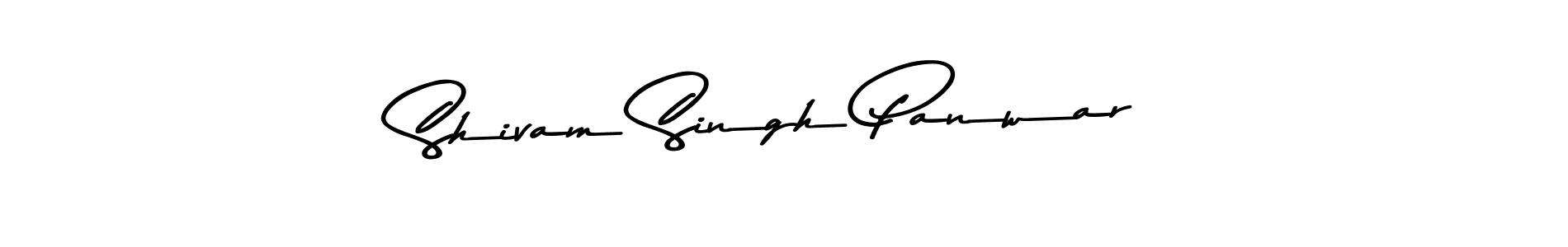 How to make Shivam Singh Panwar name signature. Use Asem Kandis PERSONAL USE style for creating short signs online. This is the latest handwritten sign. Shivam Singh Panwar signature style 9 images and pictures png