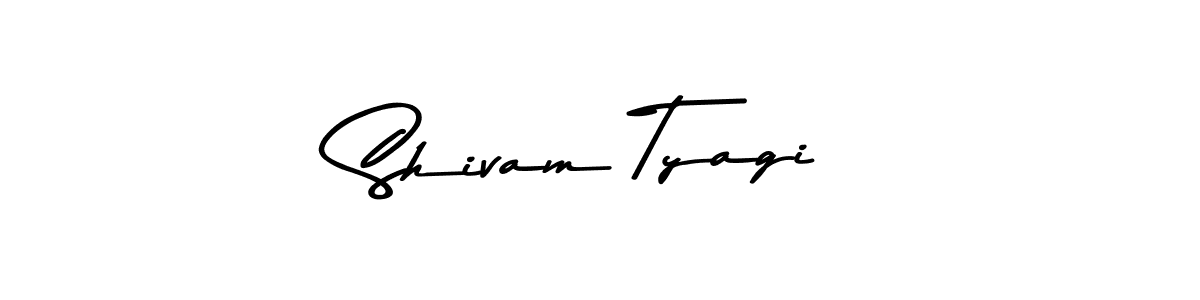 How to make Shivam Tyagi name signature. Use Asem Kandis PERSONAL USE style for creating short signs online. This is the latest handwritten sign. Shivam Tyagi signature style 9 images and pictures png