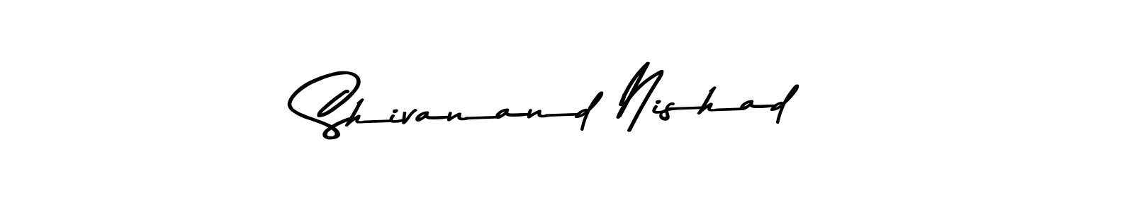 How to make Shivanand Nishad name signature. Use Asem Kandis PERSONAL USE style for creating short signs online. This is the latest handwritten sign. Shivanand Nishad signature style 9 images and pictures png