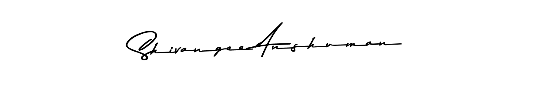The best way (Asem Kandis PERSONAL USE) to make a short signature is to pick only two or three words in your name. The name Shivangee Anshuman include a total of six letters. For converting this name. Shivangee Anshuman signature style 9 images and pictures png