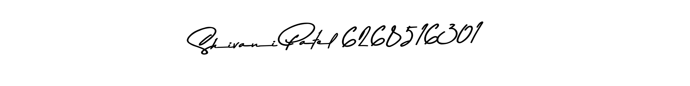 Shivani Patel 6268516301 stylish signature style. Best Handwritten Sign (Asem Kandis PERSONAL USE) for my name. Handwritten Signature Collection Ideas for my name Shivani Patel 6268516301. Shivani Patel 6268516301 signature style 9 images and pictures png