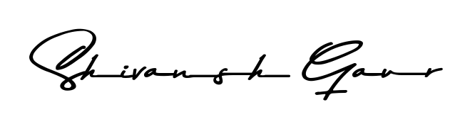 Create your official email sign-off with Shivansh Gaur name in Asem Kandis PERSONAL USE style. Crisp, clean, and perfectly legible across all screens. Shivansh Gaur signature style 9 images and pictures png