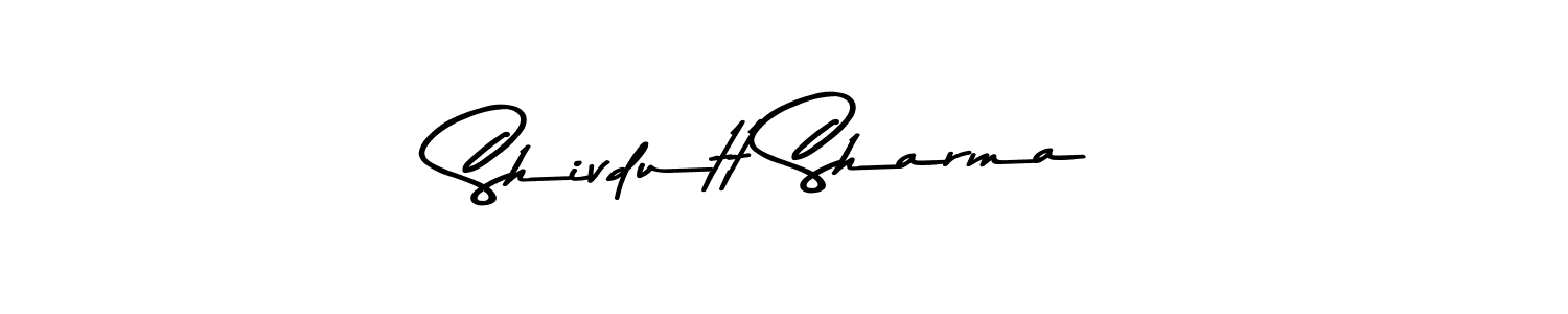 How to make Shivdutt Sharma name signature. Use Asem Kandis PERSONAL USE style for creating short signs online. This is the latest handwritten sign. Shivdutt Sharma signature style 9 images and pictures png