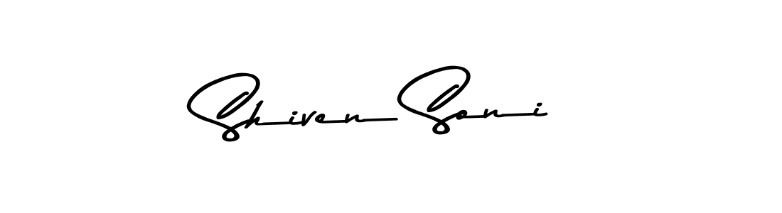 Design your own signature with our free online signature maker. With this signature software, you can create a handwritten (Asem Kandis PERSONAL USE) signature for name Shiven Soni. Shiven Soni signature style 9 images and pictures png