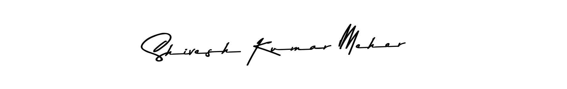 Asem Kandis PERSONAL USE is a professional signature style that is perfect for those who want to add a touch of class to their signature. It is also a great choice for those who want to make their signature more unique. Get Shivesh Kumar Meher name to fancy signature for free. Shivesh Kumar Meher signature style 9 images and pictures png