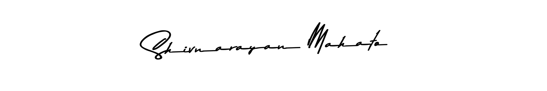 The best way (Asem Kandis PERSONAL USE) to make a short signature is to pick only two or three words in your name. The name Shivnarayan Mahato include a total of six letters. For converting this name. Shivnarayan Mahato signature style 9 images and pictures png