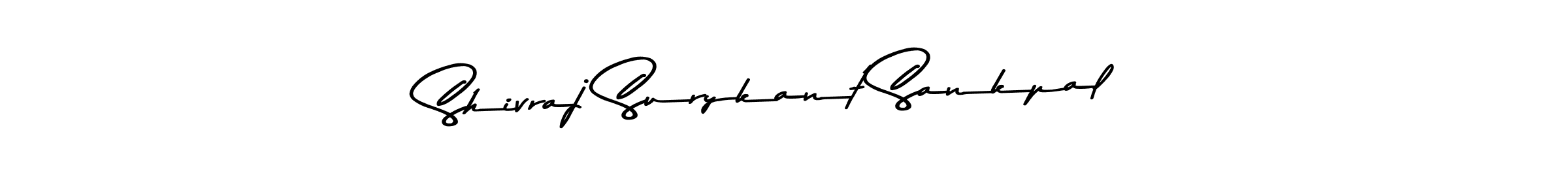 The best way (Asem Kandis PERSONAL USE) to make a short signature is to pick only two or three words in your name. The name Shivraj Surykant Sankpal include a total of six letters. For converting this name. Shivraj Surykant Sankpal signature style 9 images and pictures png