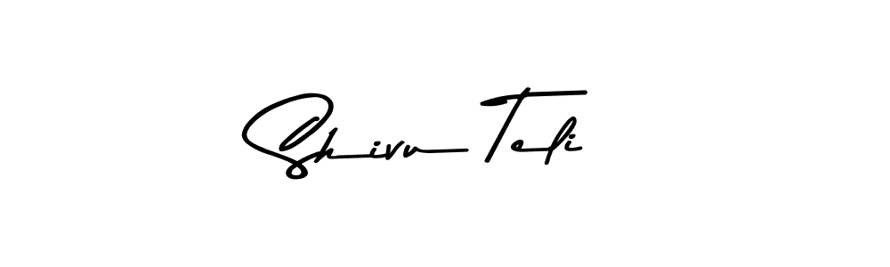 Make a beautiful signature design for name Shivu Teli. With this signature (Asem Kandis PERSONAL USE) style, you can create a handwritten signature for free. Shivu Teli signature style 9 images and pictures png