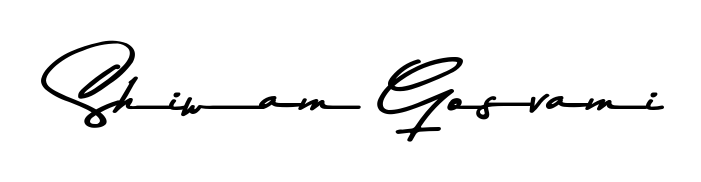 The Asem Kandis PERSONAL USE font gives name Shiwam Gosvami a signature that looks effortless yet distinguished. Download high-res PNG instantly. Shiwam Gosvami signature style 9 images and pictures png