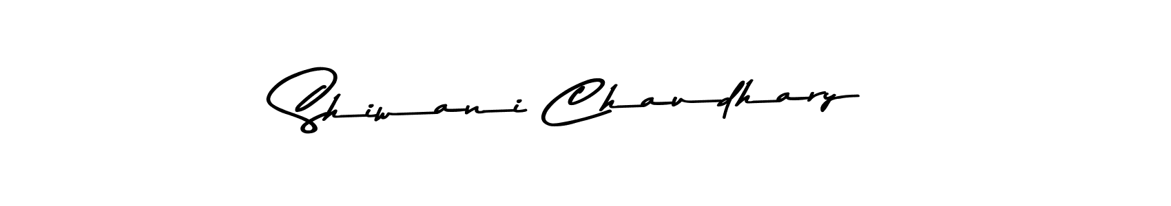 How to make Shiwani Chaudhary name signature. Use Asem Kandis PERSONAL USE style for creating short signs online. This is the latest handwritten sign. Shiwani Chaudhary signature style 9 images and pictures png