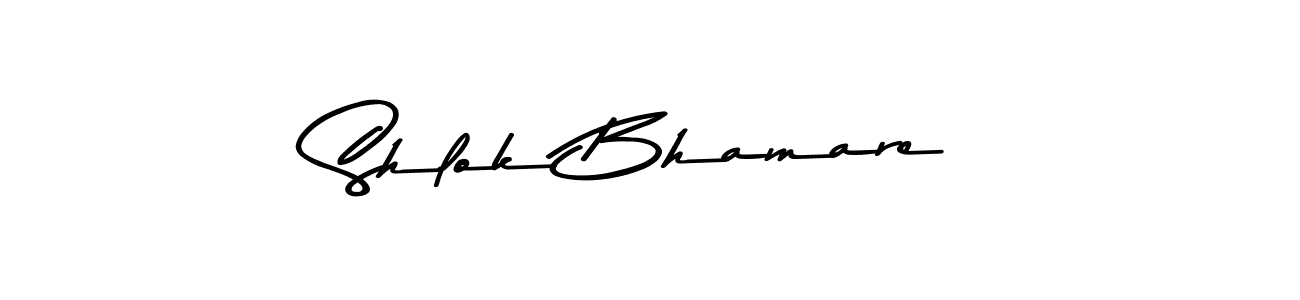 How to make Shlok Bhamare signature? Asem Kandis PERSONAL USE is a professional autograph style. Create handwritten signature for Shlok Bhamare name. Shlok Bhamare signature style 9 images and pictures png