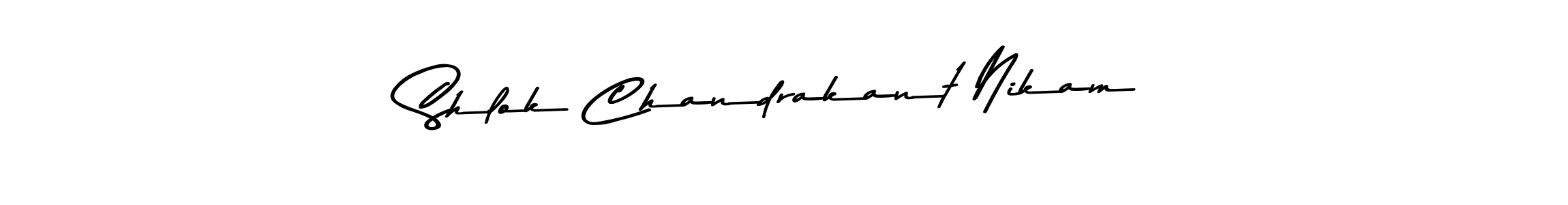 Shlok Chandrakant Nikam stylish signature style. Best Handwritten Sign (Asem Kandis PERSONAL USE) for my name. Handwritten Signature Collection Ideas for my name Shlok Chandrakant Nikam. Shlok Chandrakant Nikam signature style 9 images and pictures png