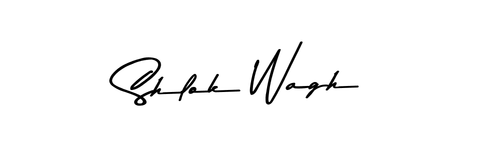 Shlok Wagh stylish signature style. Best Handwritten Sign (Asem Kandis PERSONAL USE) for my name. Handwritten Signature Collection Ideas for my name Shlok Wagh. Shlok Wagh signature style 9 images and pictures png