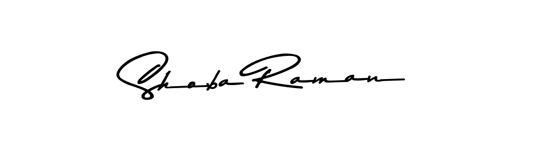 How to make Shoba Raman name signature. Use Asem Kandis PERSONAL USE style for creating short signs online. This is the latest handwritten sign. Shoba Raman signature style 9 images and pictures png