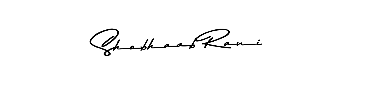 Use a signature maker to create a handwritten signature online. With this signature software, you can design (Asem Kandis PERSONAL USE) your own signature for name Shobhaab Rani. Shobhaab Rani signature style 9 images and pictures png