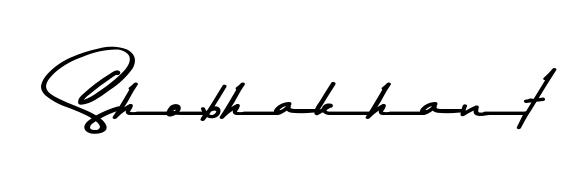 The Asem Kandis PERSONAL USE font transforms the name Shobhakhant into an executive sign with sharp precision and distinguished character. Shobhakhant signature style 9 images and pictures png