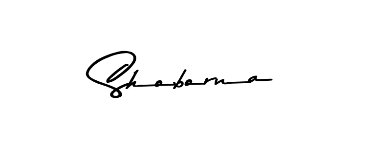 How to make Shoborna name signature. Use Asem Kandis PERSONAL USE style for creating short signs online. This is the latest handwritten sign. Shoborna signature style 9 images and pictures png
