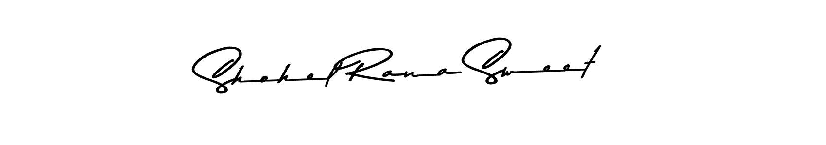 How to make Shohel Rana Sweet name signature. Use Asem Kandis PERSONAL USE style for creating short signs online. This is the latest handwritten sign. Shohel Rana Sweet signature style 9 images and pictures png