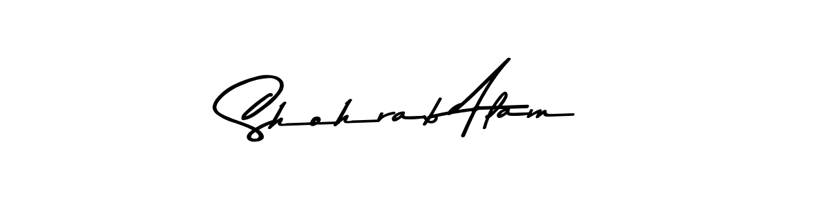 How to make Shohrab Alam name signature. Use Asem Kandis PERSONAL USE style for creating short signs online. This is the latest handwritten sign. Shohrab Alam signature style 9 images and pictures png