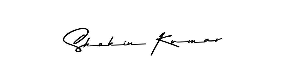 How to make Shokin Kumar signature? Asem Kandis PERSONAL USE is a professional autograph style. Create handwritten signature for Shokin Kumar name. Shokin Kumar signature style 9 images and pictures png