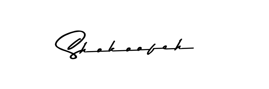 How to make Shokoofeh name signature. Use Asem Kandis PERSONAL USE style for creating short signs online. This is the latest handwritten sign. Shokoofeh signature style 9 images and pictures png
