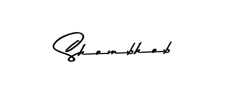 Create a beautiful signature design for name Shombhob. With this signature (Asem Kandis PERSONAL USE) fonts, you can make a handwritten signature for free. Shombhob signature style 9 images and pictures png