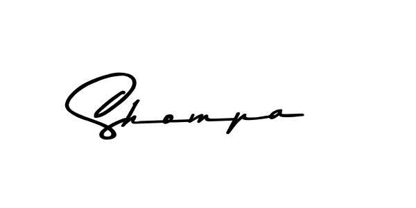 Create a beautiful signature design for name Shompa. With this signature (Asem Kandis PERSONAL USE) fonts, you can make a handwritten signature for free. Shompa signature style 9 images and pictures png
