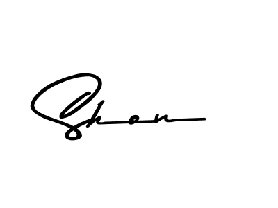 How to make Shon name signature. Use Asem Kandis PERSONAL USE style for creating short signs online. This is the latest handwritten sign. Shon signature style 9 images and pictures png