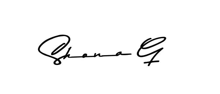 Design your own signature with our free online signature maker. With this signature software, you can create a handwritten (Asem Kandis PERSONAL USE) signature for name Shona G. Shona G signature style 9 images and pictures png