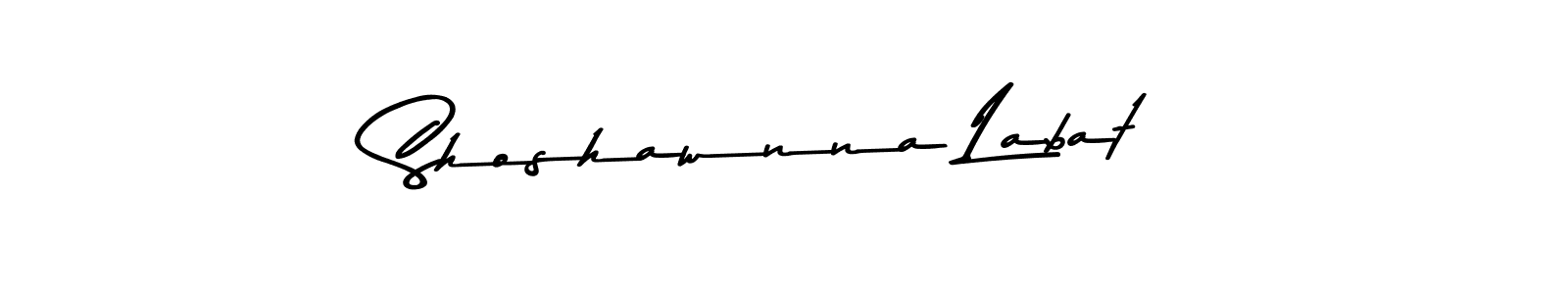 How to make Shoshawnna Labat name signature. Use Asem Kandis PERSONAL USE style for creating short signs online. This is the latest handwritten sign. Shoshawnna Labat signature style 9 images and pictures png