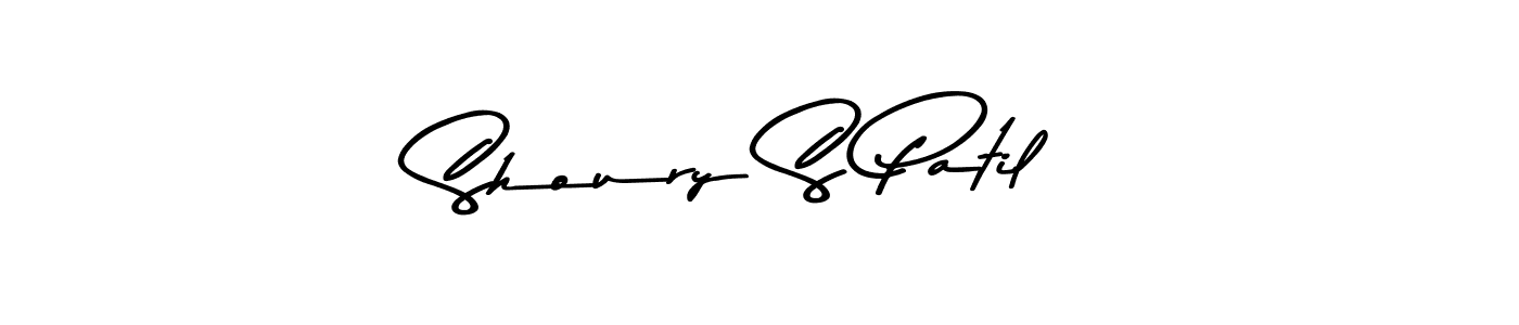 Create a beautiful signature design for name Shoury S Patil. With this signature (Asem Kandis PERSONAL USE) fonts, you can make a handwritten signature for free. Shoury S Patil signature style 9 images and pictures png