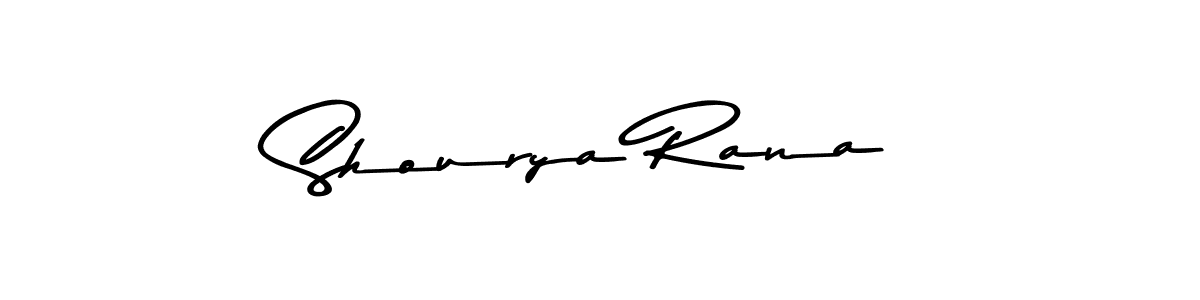 Make a beautiful signature design for name Shourya Rana. With this signature (Asem Kandis PERSONAL USE) style, you can create a handwritten signature for free. Shourya Rana signature style 9 images and pictures png