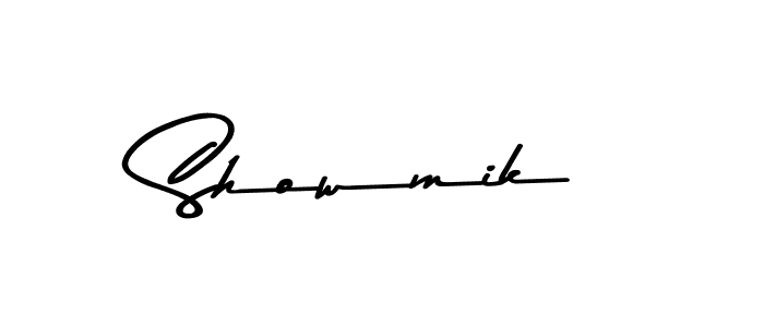 Create a beautiful signature design for name Showmik. With this signature (Asem Kandis PERSONAL USE) fonts, you can make a handwritten signature for free. Showmik signature style 9 images and pictures png