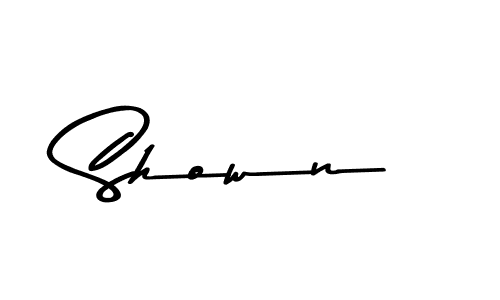 Make a beautiful signature design for name Shown. With this signature (Asem Kandis PERSONAL USE) style, you can create a handwritten signature for free. Shown signature style 9 images and pictures png