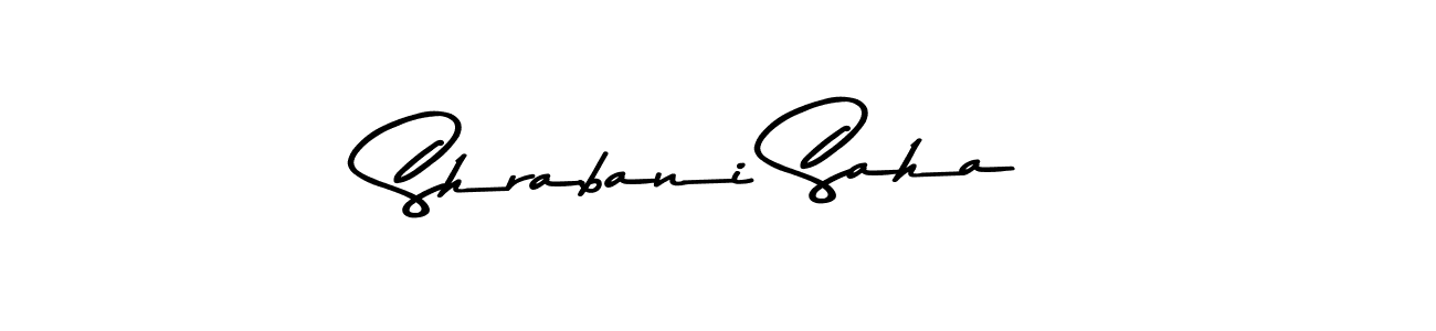 The best way (Asem Kandis PERSONAL USE) to make a short signature is to pick only two or three words in your name. The name Shrabani Saha include a total of six letters. For converting this name. Shrabani Saha signature style 9 images and pictures png