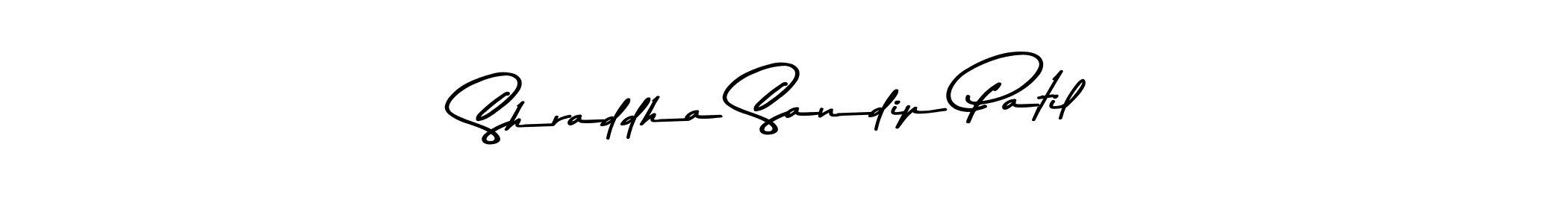 Design your own signature with our free online signature maker. With this signature software, you can create a handwritten (Asem Kandis PERSONAL USE) signature for name Shraddha Sandip Patil. Shraddha Sandip Patil signature style 9 images and pictures png