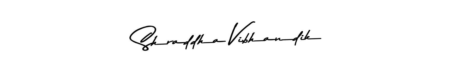 Shraddha Vibhandik stylish signature style. Best Handwritten Sign (Asem Kandis PERSONAL USE) for my name. Handwritten Signature Collection Ideas for my name Shraddha Vibhandik. Shraddha Vibhandik signature style 9 images and pictures png