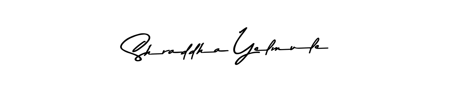 Make a beautiful signature design for name Shraddha Yelmule. With this signature (Asem Kandis PERSONAL USE) style, you can create a handwritten signature for free. Shraddha Yelmule signature style 9 images and pictures png