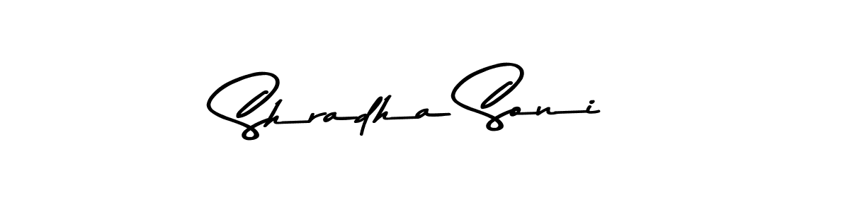 Design your own signature with our free online signature maker. With this signature software, you can create a handwritten (Asem Kandis PERSONAL USE) signature for name Shradha Soni. Shradha Soni signature style 9 images and pictures png
