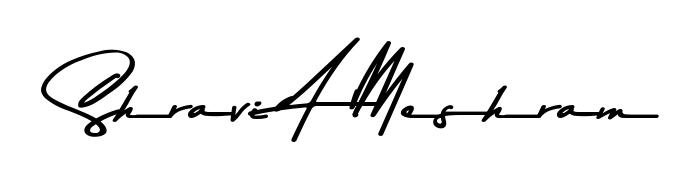 Master the art of signing with Shravi A Meshram written in fluent Asem Kandis PERSONAL USE script. A great template to practice and refine your handwriting. Shravi A Meshram signature style 9 images and pictures png