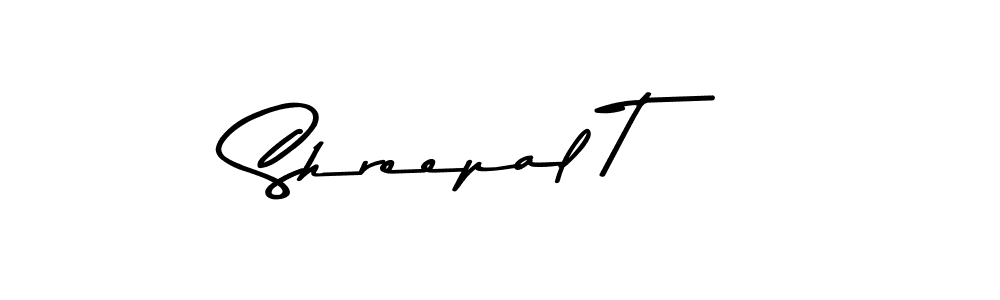 Design your own signature with our free online signature maker. With this signature software, you can create a handwritten (Asem Kandis PERSONAL USE) signature for name Shreepal T. Shreepal T signature style 9 images and pictures png