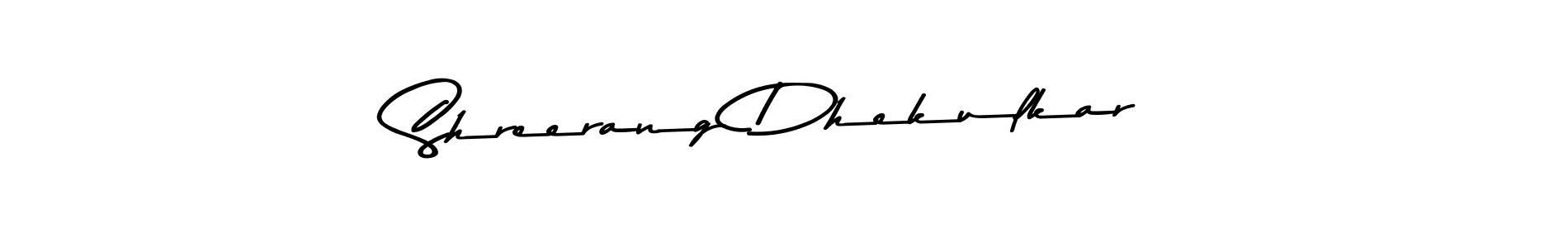 The best way (Asem Kandis PERSONAL USE) to make a short signature is to pick only two or three words in your name. The name Shreerang Dhekulkar include a total of six letters. For converting this name. Shreerang Dhekulkar signature style 9 images and pictures png