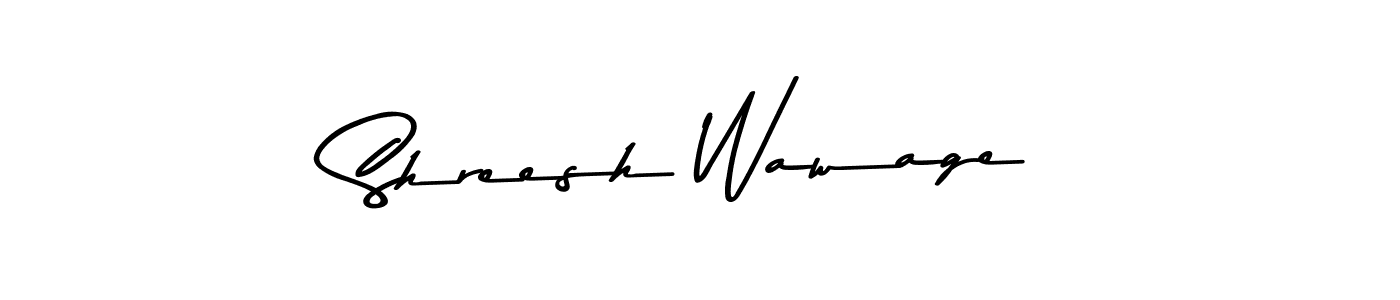 Shreesh Wawage stylish signature style. Best Handwritten Sign (Asem Kandis PERSONAL USE) for my name. Handwritten Signature Collection Ideas for my name Shreesh Wawage. Shreesh Wawage signature style 9 images and pictures png