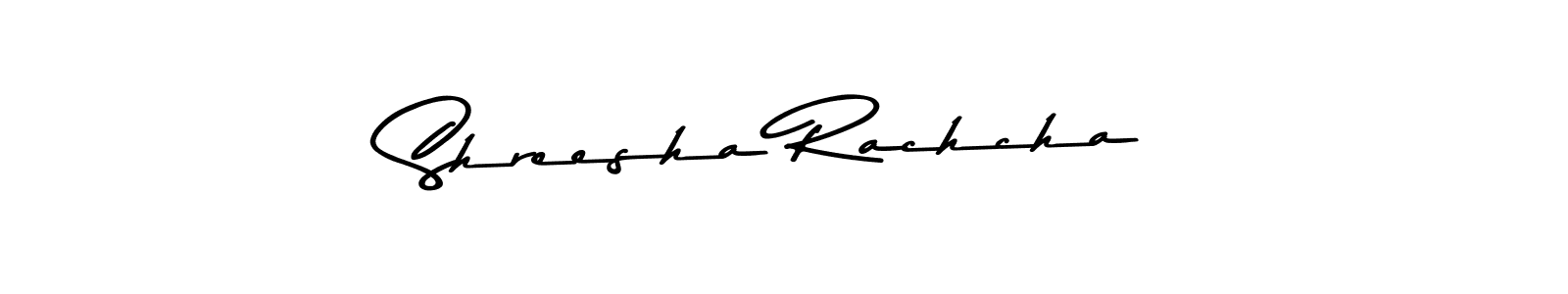 How to make Shreesha Rachcha name signature. Use Asem Kandis PERSONAL USE style for creating short signs online. This is the latest handwritten sign. Shreesha Rachcha signature style 9 images and pictures png
