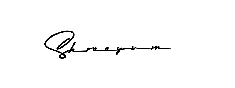 Make a beautiful signature design for name Shreeyum. With this signature (Asem Kandis PERSONAL USE) style, you can create a handwritten signature for free. Shreeyum signature style 9 images and pictures png